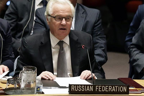 El embajador ruso ante la ONU, Vitaly Churkin Alepo vuelve al seno de la patria en medio de “indignación de Occidente”